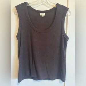 Z Supply Ribbed Tank Top - Dark Brown